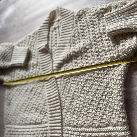 By Anthropologie Oversized Long Chunky Knit Cardigan Duster S - Picture 7 of 8